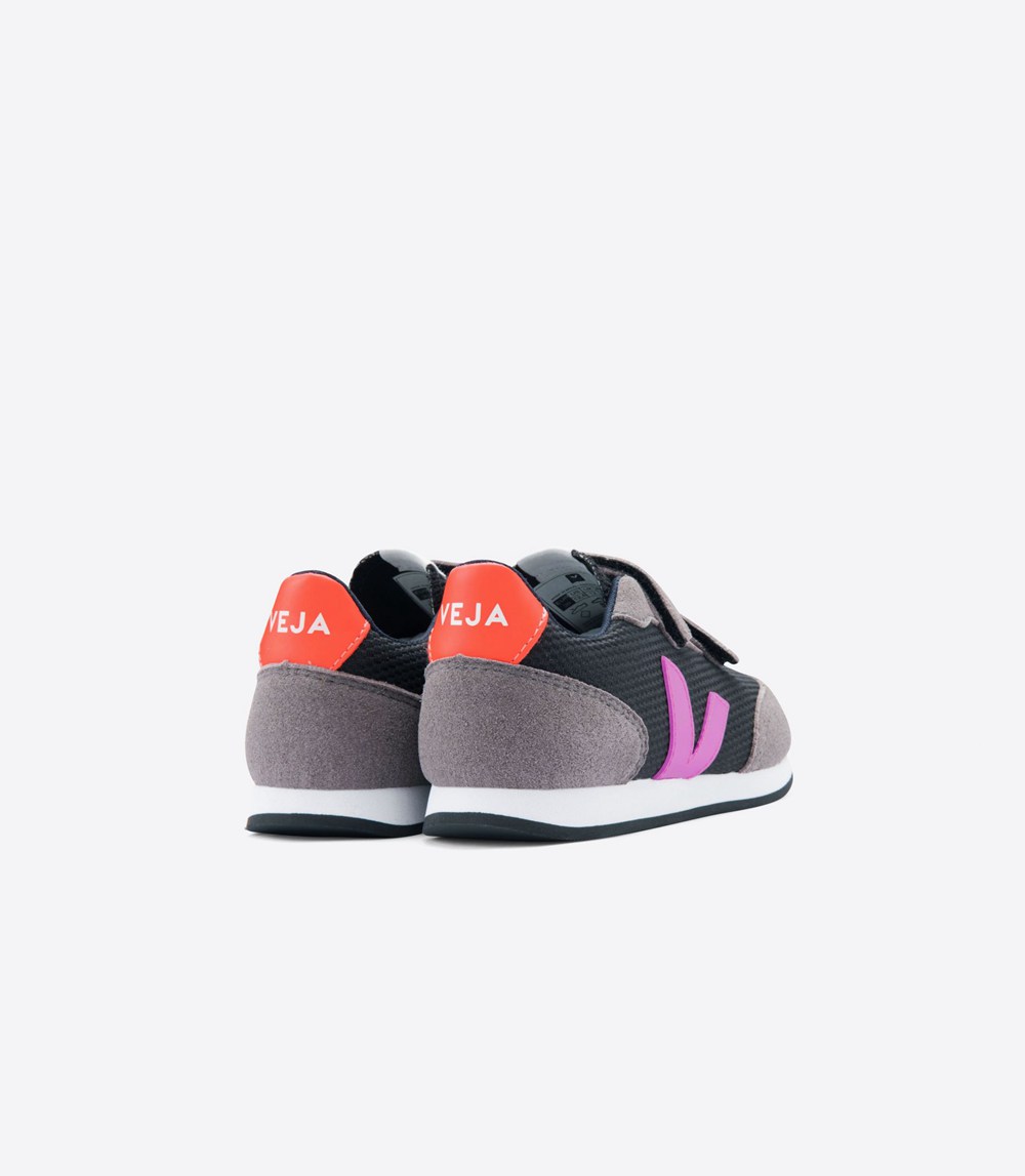 Veja Sneakers Kids - Arcade B-mesh - Black/Grey/Orange/Purple - 4052DJSCI